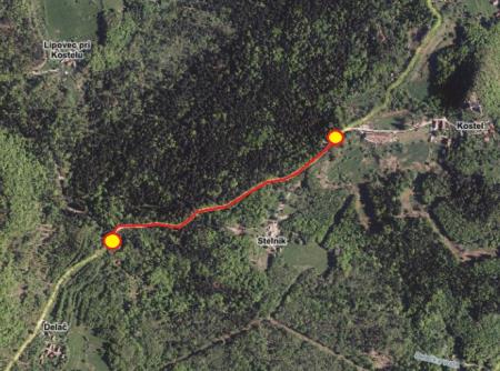 Zapora ceste - Rajšele_Grad Kostel